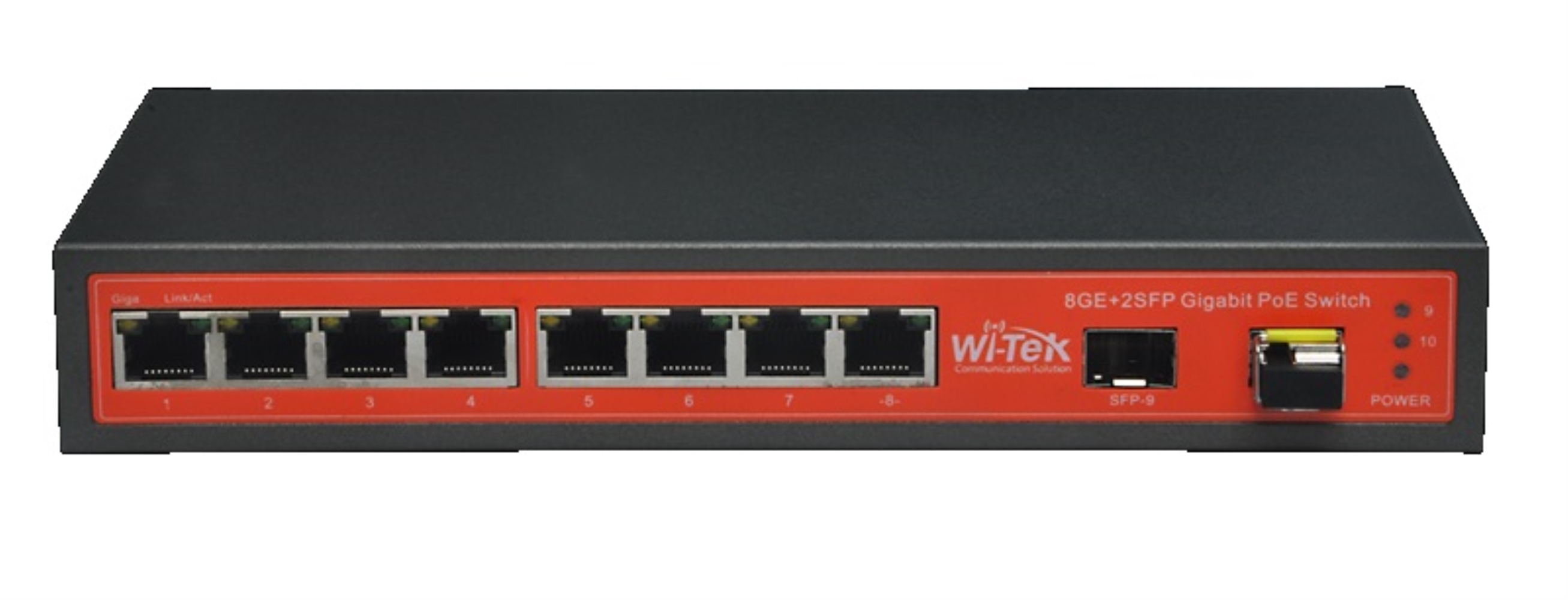photo of Wi-Tek 8GE+2SFP 48V Managed PoE Switch