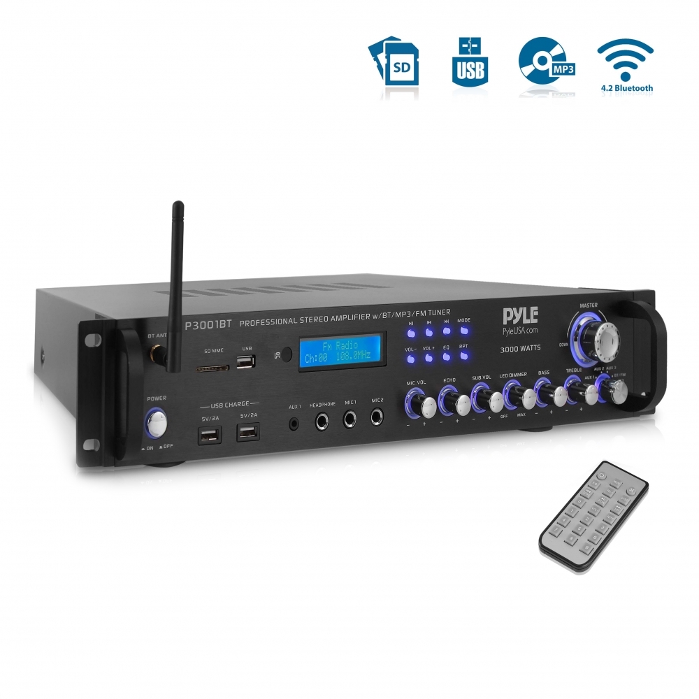 photo of Pyle, High-powered Bluetooth Hybrid Amplifier Receiver