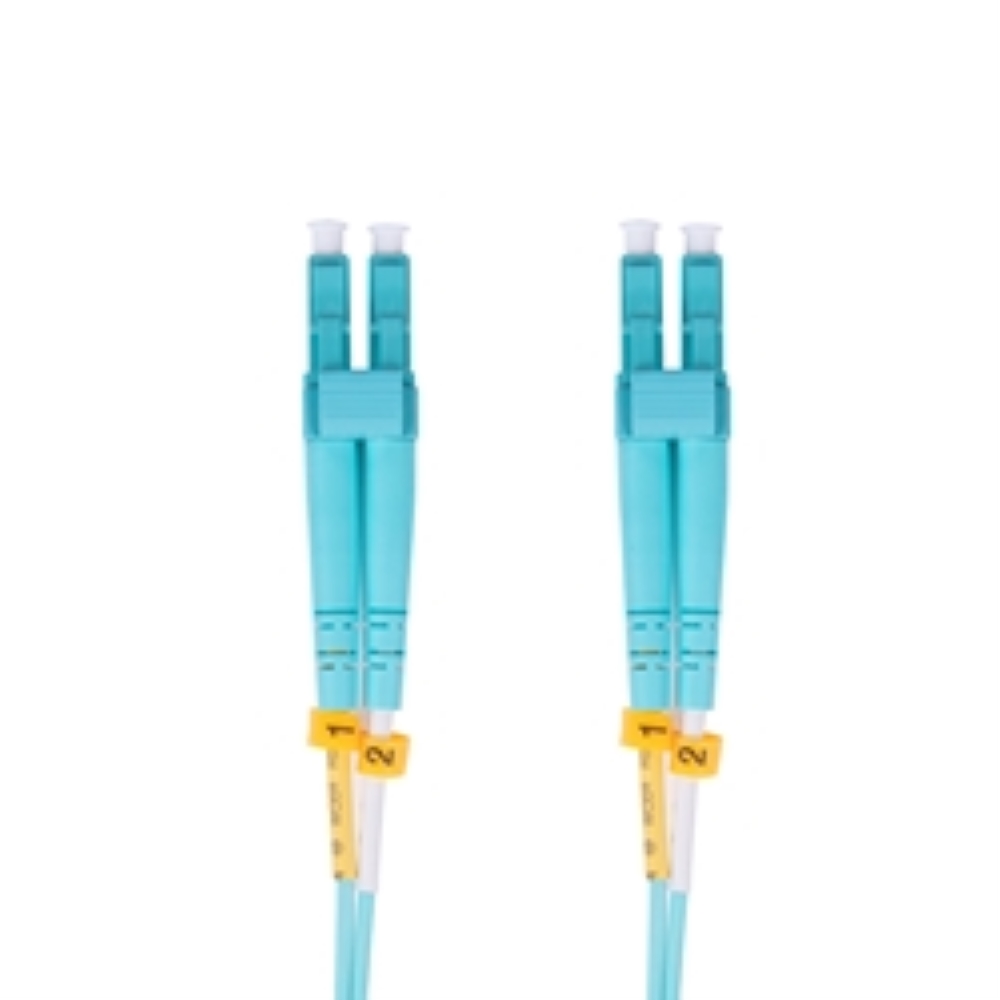 photo of 1 meter OS4 LC/UPC - LC/UPC Single Mode Duplex Fiber Optic Patch Cable 