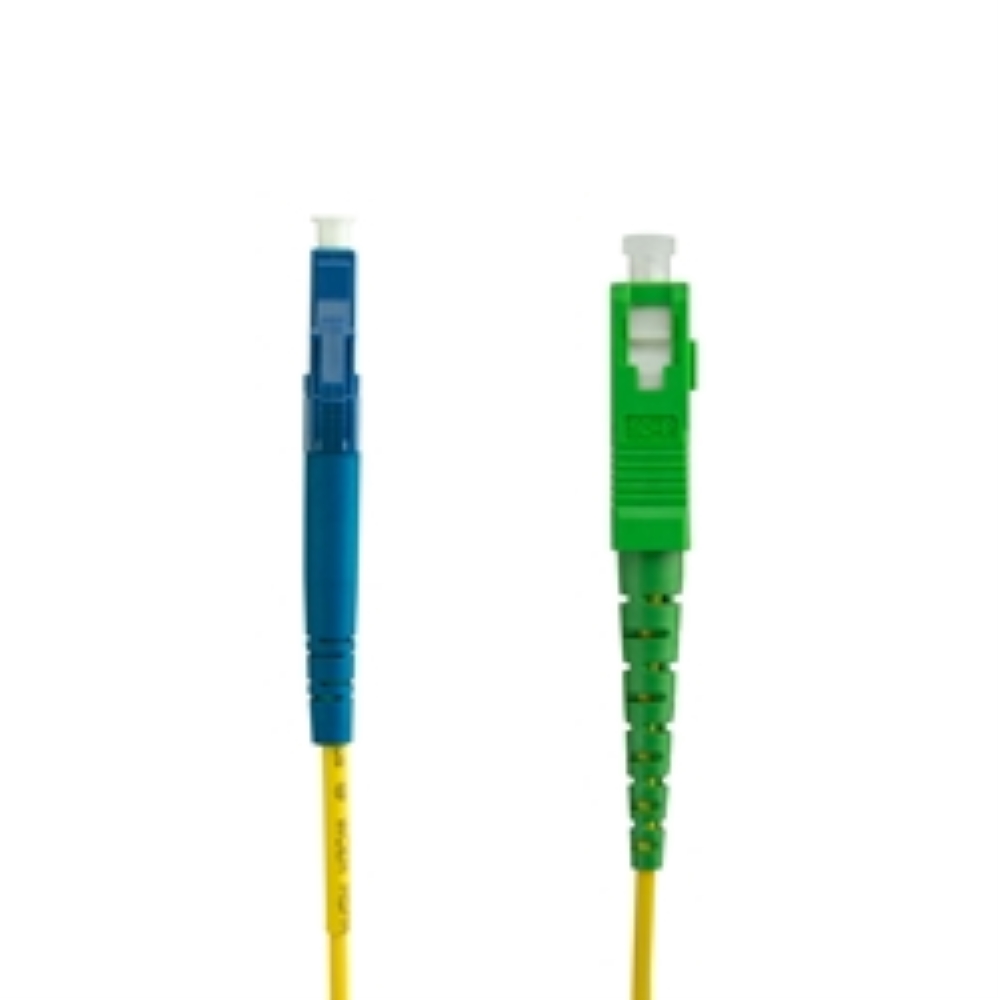 photo of OS2 LC/UPC - SC/APC Single Mode Simplex Fiber Optic Patch Cable 1 METER