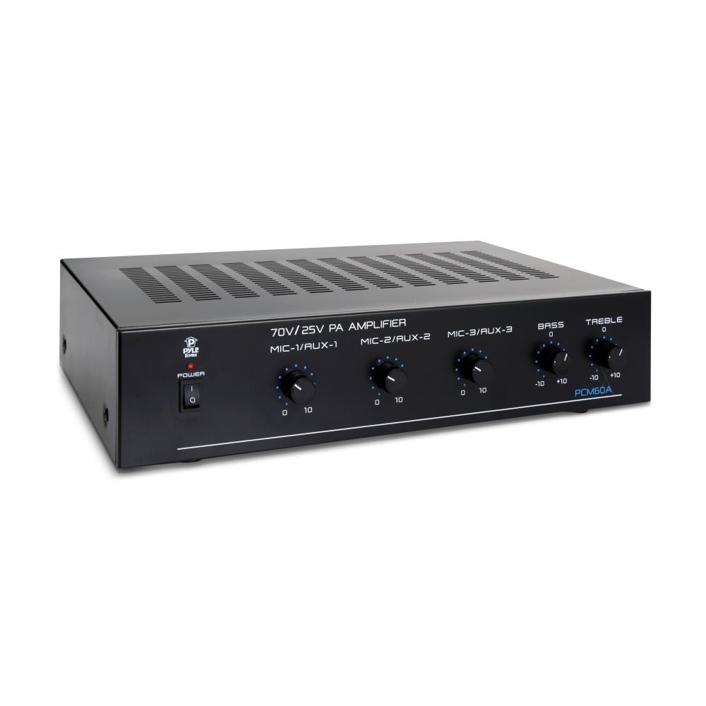 photo of Pyle, Wireless BT 100 Watt Power Amplifier - Power On/Off Switch & LED Indicator w/ 25 & 70 Volt Output