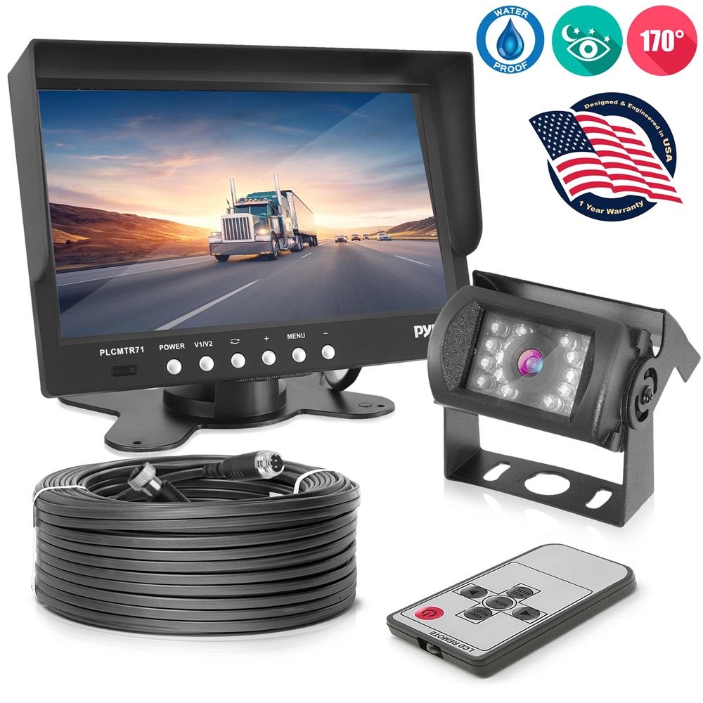 photo of  Rearview Backup Camera & Monitor Video System, Commercial Grade, 7'' Monitor, Dual DC 12-24V for Bus, Truck, Trailer, Van